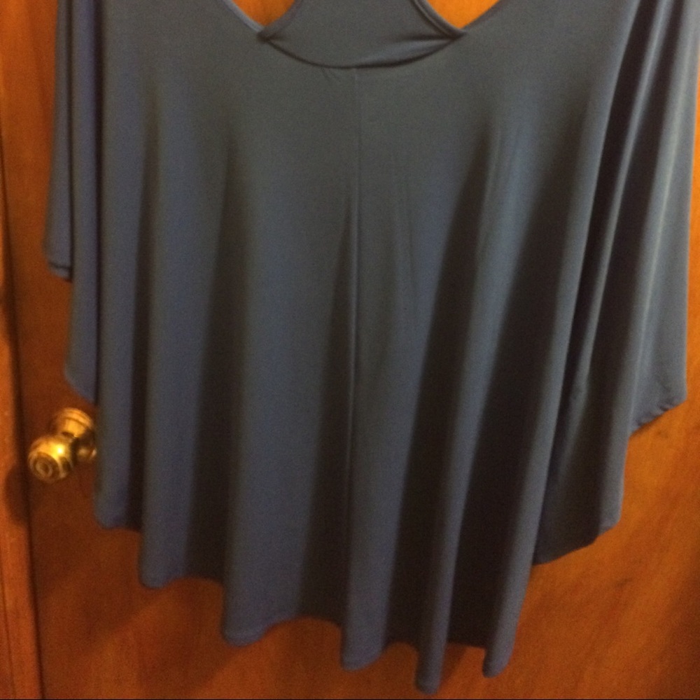 NY Collection Women’s Plus 3X Poncho Tunic Blouse - Picture 5 of 8